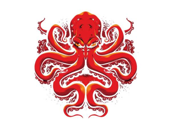 I will make eye catching and fascinating new school angry octopus tattoo design
